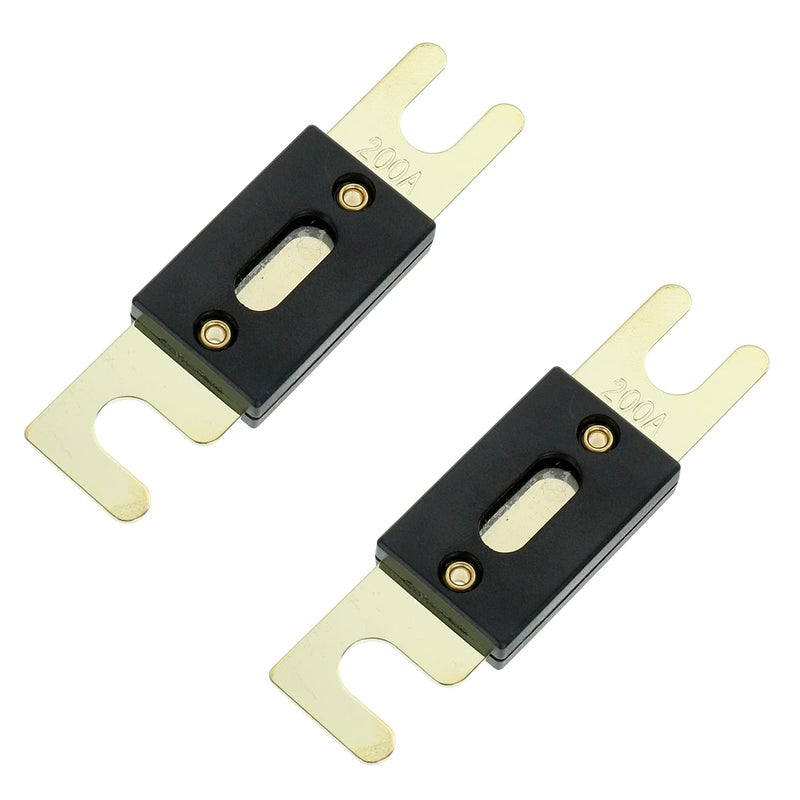 BOJACK 2pcs 200A ANL Fuse Holder and 2pcs 200Amp 32VDC ANL Fuses for Audio and Video Systems - Image 2