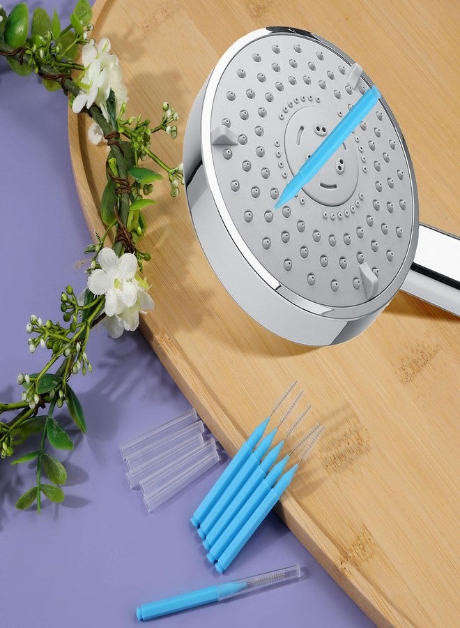 PEUTIER 40pcs Shower Head Cleaning Brushes, Blue, Soft Plastic Bristles, Easy Storage Box & Protective Cover - Image 3