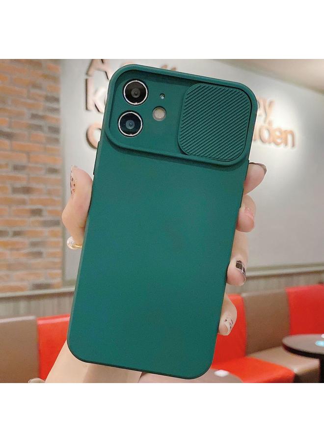 S-TOP Case For iPhone 11 Slid Camera Shield Liquid Silicone TPU Phone Case - Image 1