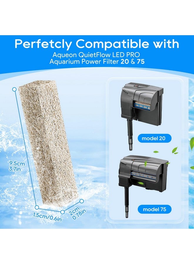 Cunina Cunina 12PCS Ammonia Reducer Filter Pads Compatible with Aqueon Quietflow 20 & 75, Sponge Replacement Filter Cartridges for Aqueon Quietflow LED PRO Aquarium Fish Tank Power Filter - Image 2