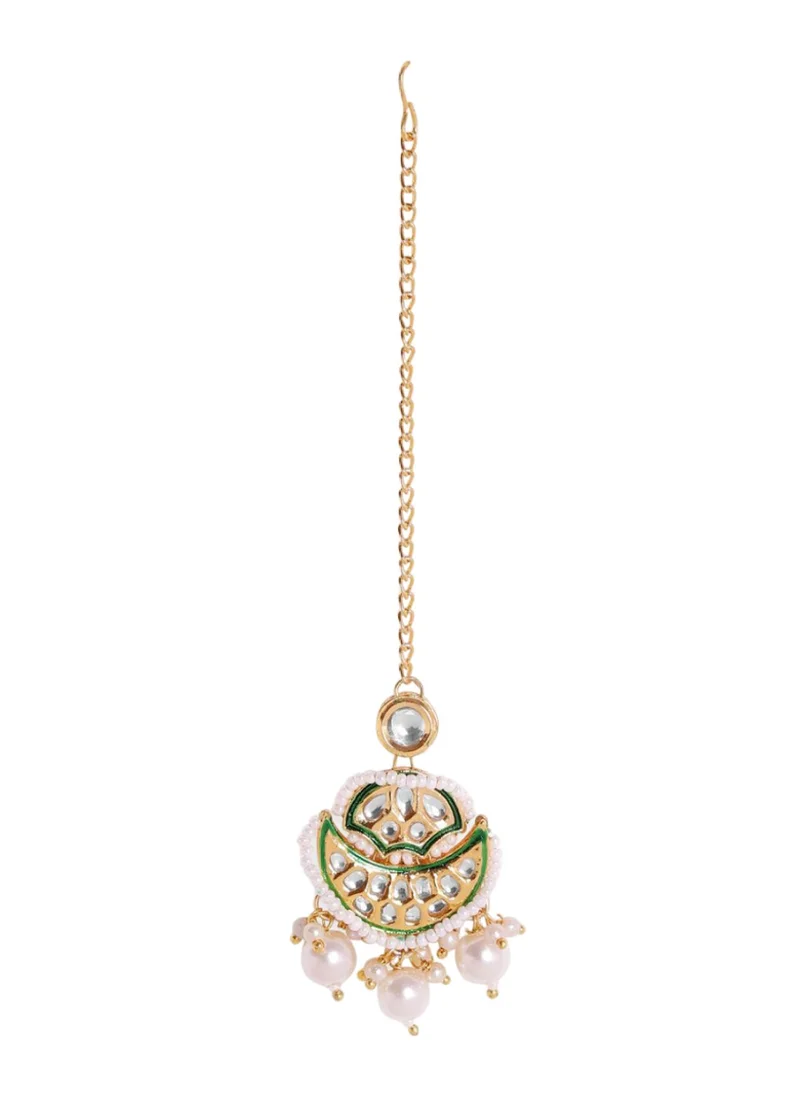 Priyaasi Kundan Studded Maang Tikka Head Jewellery