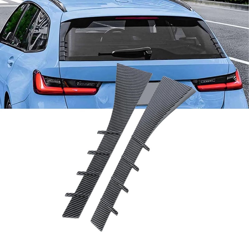 زوج من تزيينات النوافذ الجانبية الخلفية للسيارة من نوع 3 Series G21 Wagon للأعوام 2019-2024 (بتصميم الألياف الكربونية) - Image 1