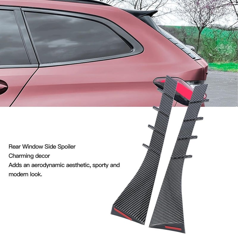 زوج من تزيينات النوافذ الجانبية الخلفية للسيارة من نوع 3 Series G21 Wagon للأعوام 2019-2024 (بتصميم الألياف الكربونية) - Image 3
