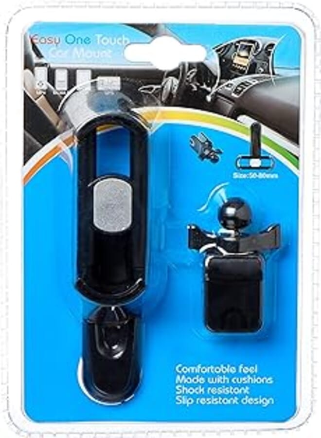 OR Car Air Vent Phone Holder JS-040 2in1 for, Arms Height adjustable Stable fits all smartphones- Black