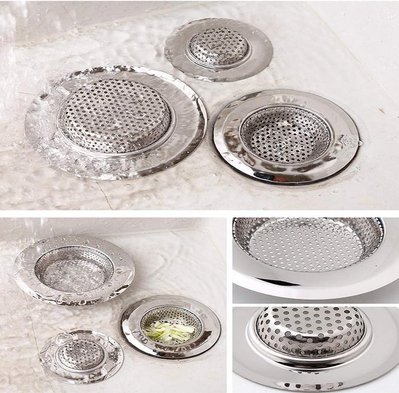Feeke Hair Catcher Shower Drain(3 Pack), Bathtub Drain Cover, Sink Tub Drain Stopper, Sink Strainer for Kitchen and Bathroom, Hair Stopper for Bathtub Drain Cover Size from 2.13'' to 4.5''. - Image 5