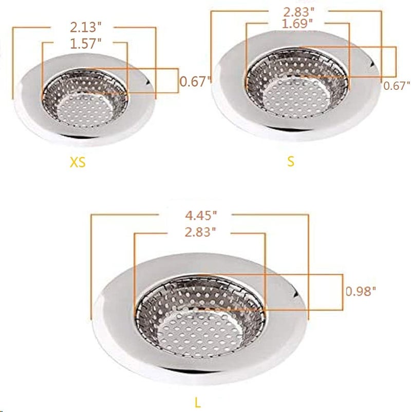 Feeke Hair Catcher Shower Drain(3 Pack), Bathtub Drain Cover, Sink Tub Drain Stopper, Sink Strainer for Kitchen and Bathroom, Hair Stopper for Bathtub Drain Cover Size from 2.13'' to 4.5''. - Image 2