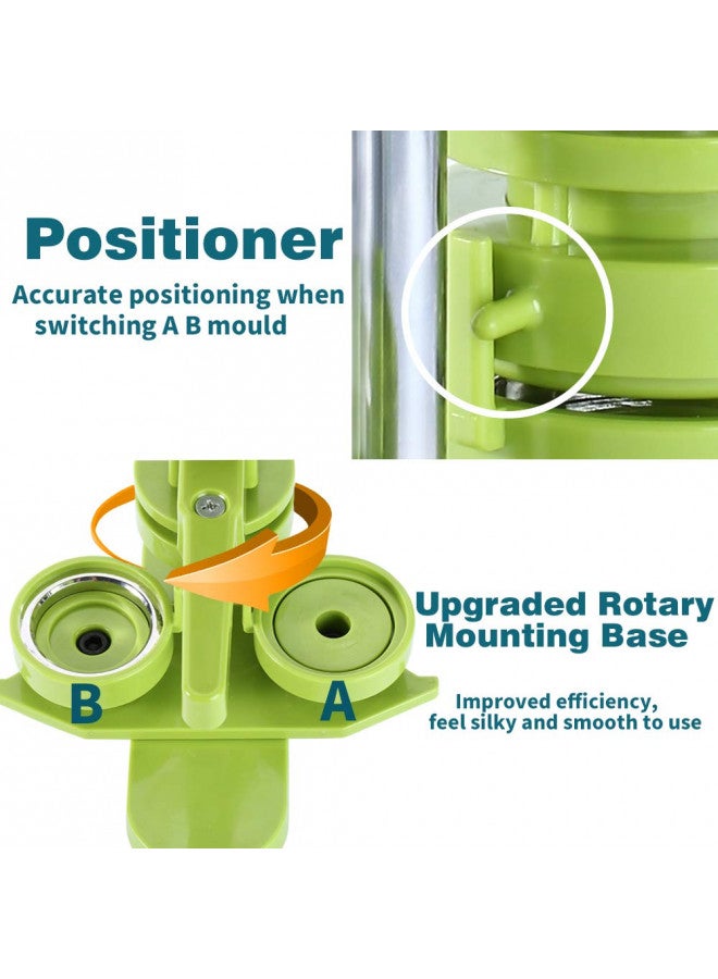 Happizza Button Maker Machine 58mm - (3rd Gen) Installation-Free 58mm(2.25in) DIY Pin Badge Button Maker Press Machine Badge Punch Press with Free 100pcs Button Parts&Pictures&Circle Cutter&Magic Book - Image 3