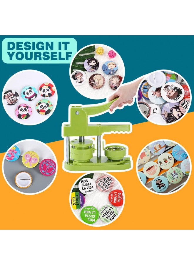 Happizza Button Maker Machine 58mm - (3rd Gen) Installation-Free 58mm(2.25in) DIY Pin Badge Button Maker Press Machine Badge Punch Press with Free 100pcs Button Parts&Pictures&Circle Cutter&Magic Book - Image 4