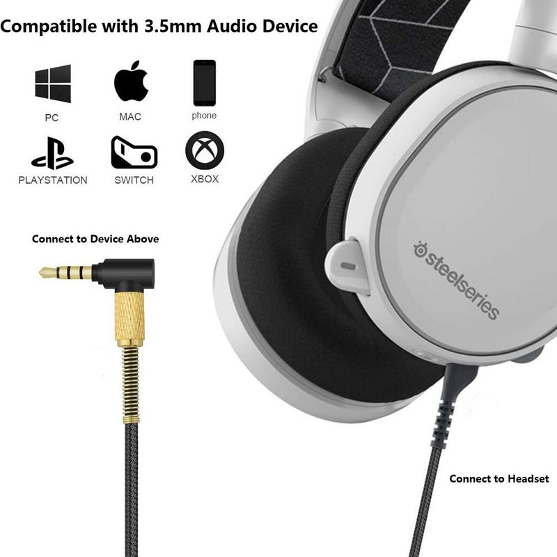 Vcddom Replacement Audio Cable for Arctis 3, Arctis 5, Arctis 7, Arctis Pro Wireless, Arctis Pro Gaming Headset 2m/6.5 Fee - Image 4