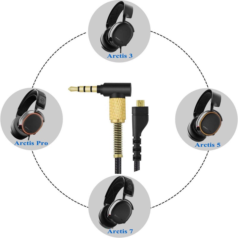 Vcddom Replacement Audio Cable for Arctis 3, Arctis 5, Arctis 7, Arctis Pro Wireless, Arctis Pro Gaming Headset 2m/6.5 Fee - Image 2