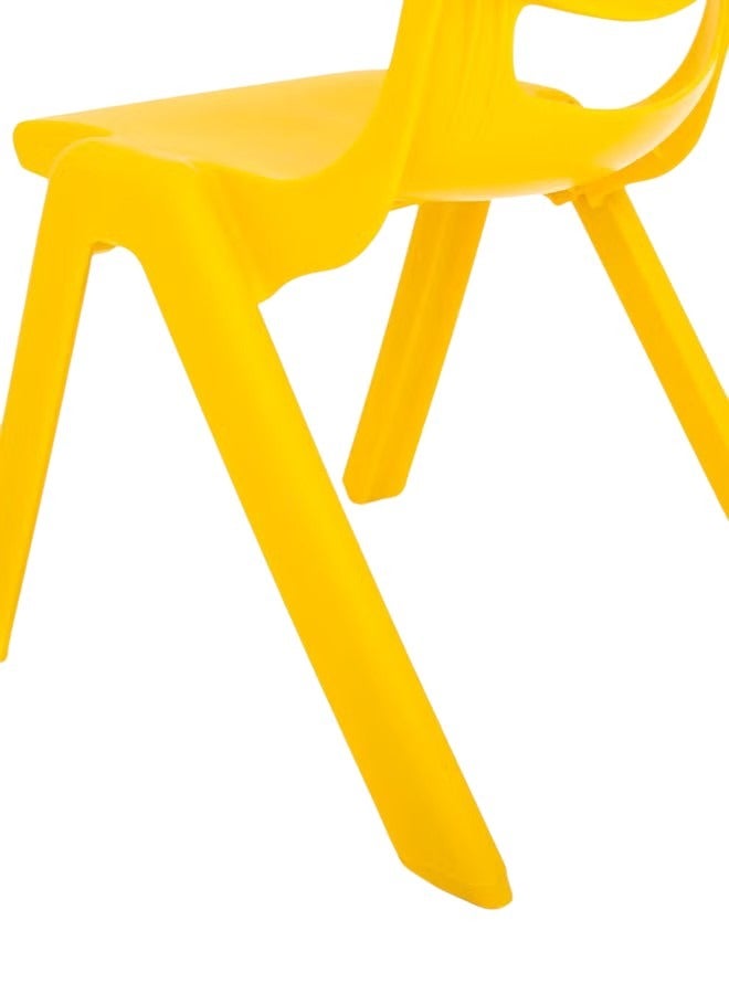 Durable Stackable Plastic Chair for Kids, Indoor & Outdoor Use, Suitable for Children and Adults up to 80 kg (Length 32 cm, Width 31 cm, Height 50 cm) - ( Yellow )  - Image 5