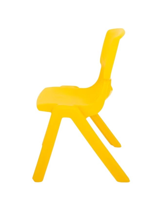 Durable Stackable Plastic Chair for Kids, Indoor & Outdoor Use, Suitable for Children and Adults up to 80 kg (Length 32 cm, Width 31 cm, Height 50 cm) - ( Yellow )  - Image 2