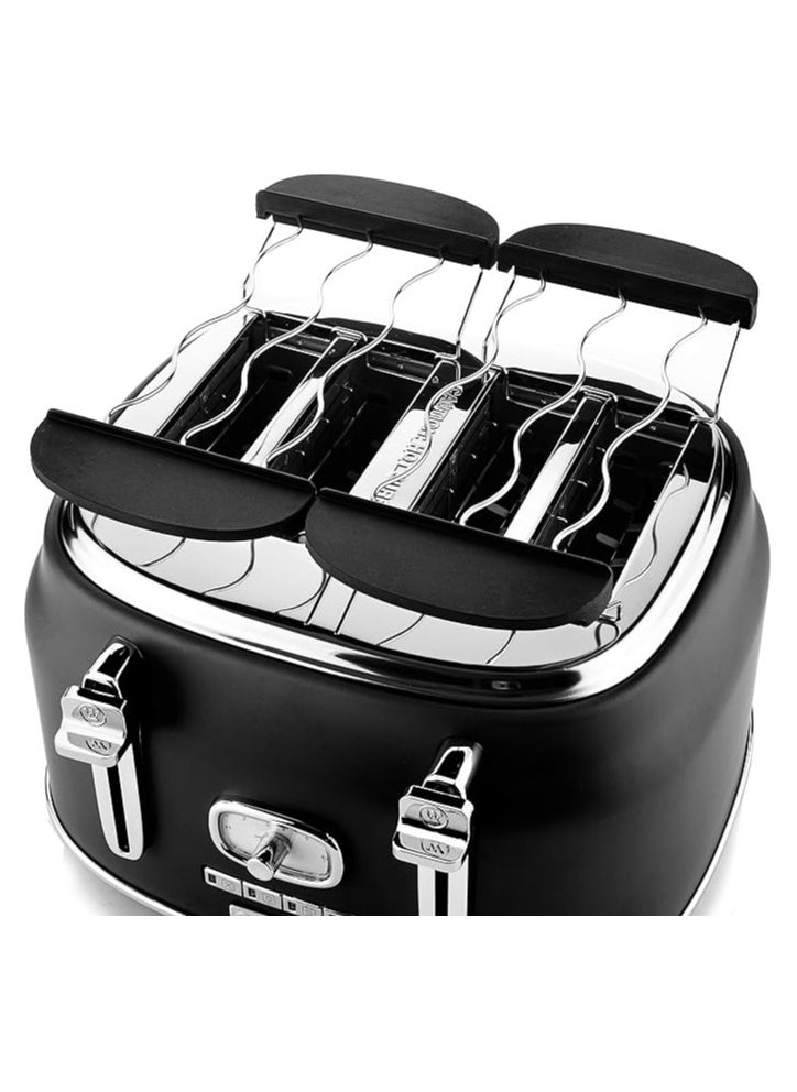 Westinghouse Retro Series 4-Slice Toaster 1750W - Black | High-Power Toaster for Even Toasting, Bagels & More  - Image 3