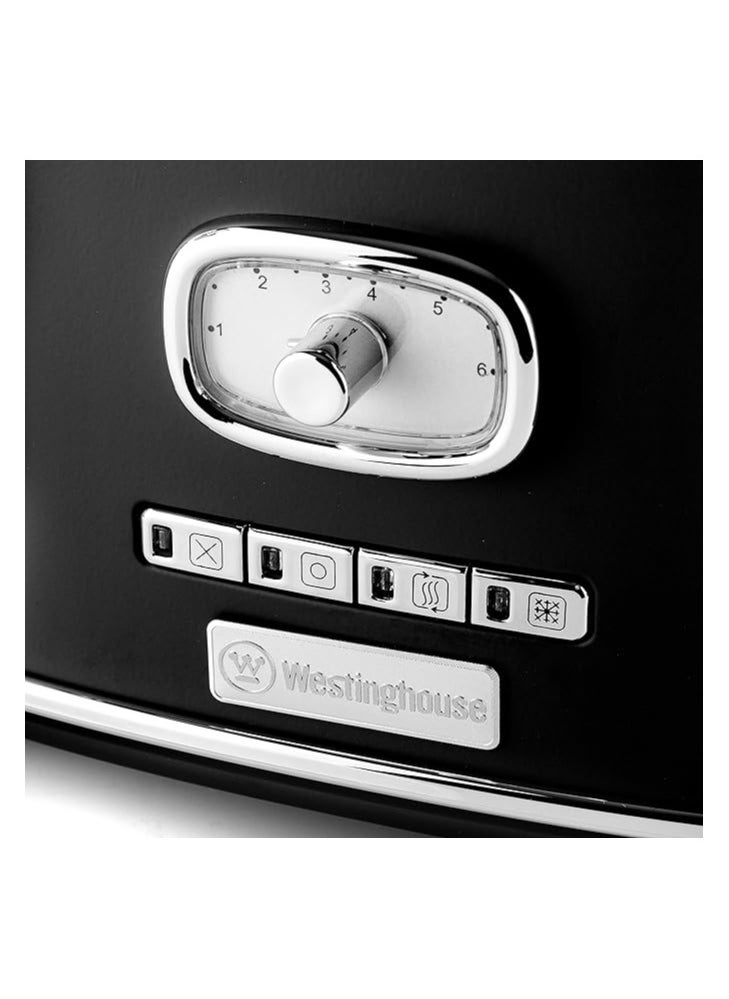 Westinghouse Retro Series 4-Slice Toaster 1750W - Black | High-Power Toaster for Even Toasting, Bagels & More  - Image 5