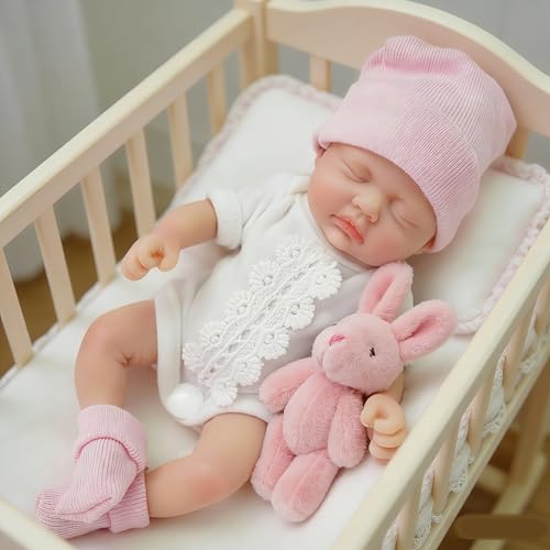 Mire & Mire Mire Mire Reborn Baby Dolls 7 Inch Silicone Doll Mini Realistic Newborn Baby Dolls Silicone Full Body Stress Relief Hand MadeB - Image 1