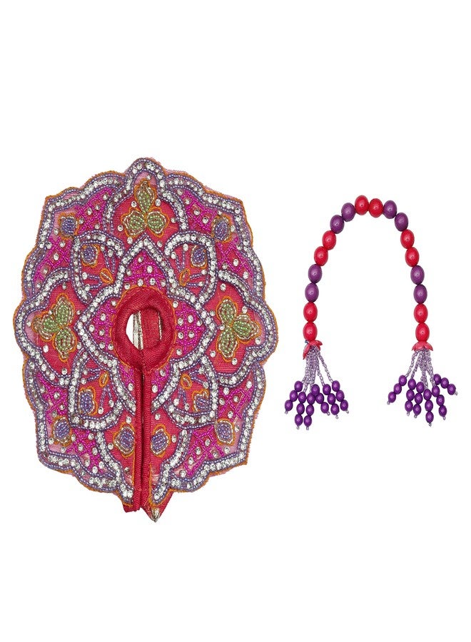 Aditri Creation Pink Designer Cloth for Lord Krishan Ladu Laddu Gopal Kanaiya Bal Krishna Handwork Dress Poshak Vastra for Little Metal Idol Statue for Holi Decoration(Size:- 6" Inches) - Image 1