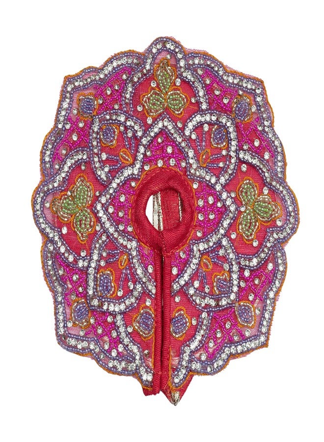 Aditri Creation Pink Designer Cloth for Lord Krishan Ladu Laddu Gopal Kanaiya Bal Krishna Handwork Dress Poshak Vastra for Little Metal Idol Statue for Holi Decoration(Size:- 6" Inches) - Image 2