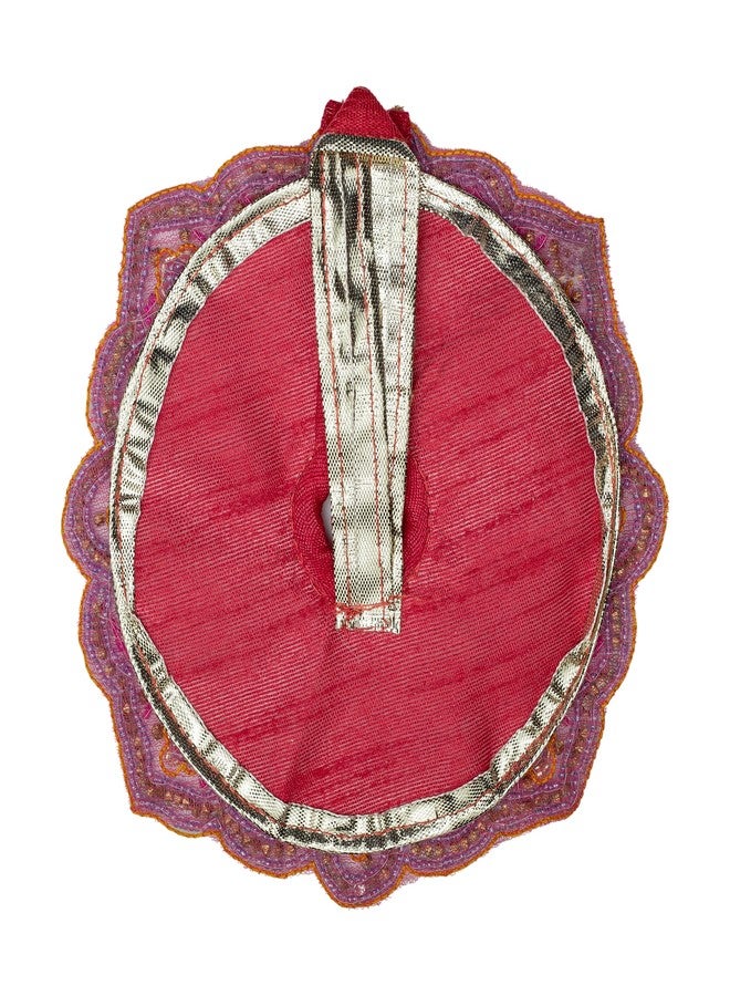 Aditri Creation Pink Designer Cloth for Lord Krishan Ladu Laddu Gopal Kanaiya Bal Krishna Handwork Dress Poshak Vastra for Little Metal Idol Statue for Holi Decoration(Size:- 6" Inches) - Image 3