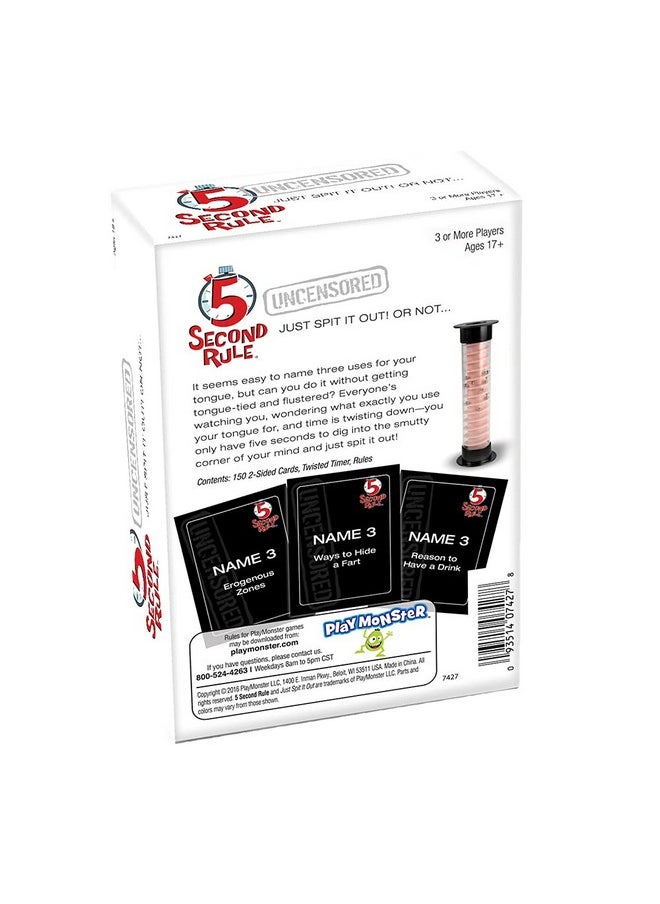 5 Second Rule Uncensored Funny Card Game For Game Night For Ages 17 And Up  - Image 4