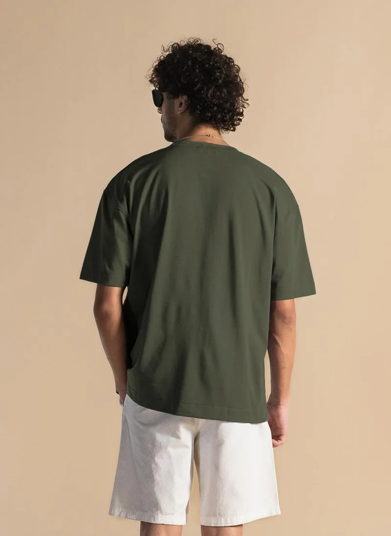 SHAPES DETAILED MIDWEIGHT COTTON BLEND T-SHIRT