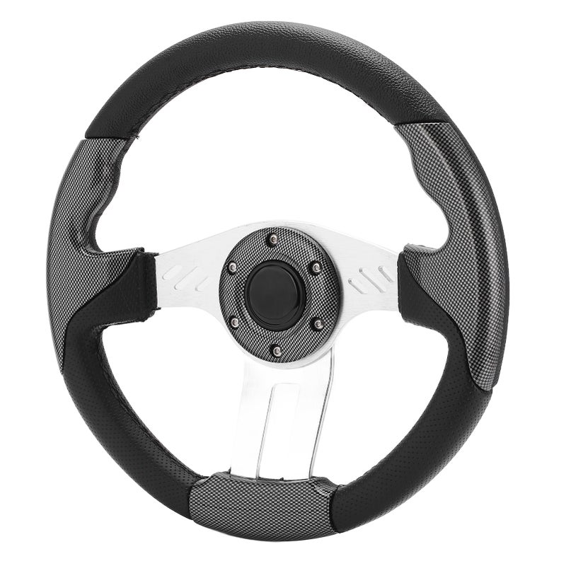 Golf Cart Steering Wheel: Premium ABS Plastic Ergonomic Design - Super Grip Stylish Appearance Steering Wheel Replacement for EZGO TXT RXV, Club Car DS Precedent, Yamaha G Series Golf Carts - Image 3