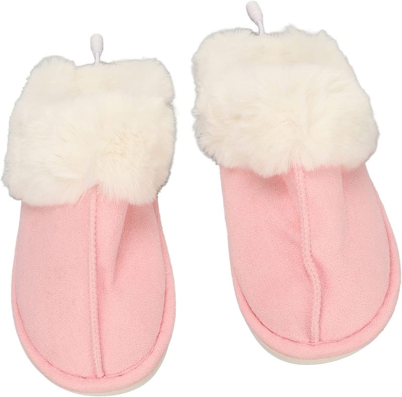 كلاراكو نعال تدفئة كهربائية، زوج واحد من نعال تدفئة القدمين الناعمة من القطيفة بمنفذ USB باللون الوردي مع نعل مانع للانزلاق، نعال تدفئة كهربائية محمولة قابلة لإعادة الشحن للنساء والرجال، للطقس البارد، مقاس 42-43 - Image 1