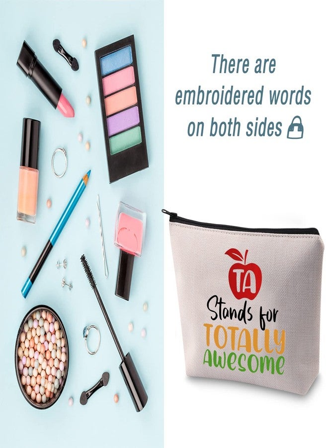 LEVLO Teacher Assistants Gifts TA Stands For Totally Awesome Makeup Bags End Of Term Gift TA Bags (TA Stands For Totally Awesome) - Image 3