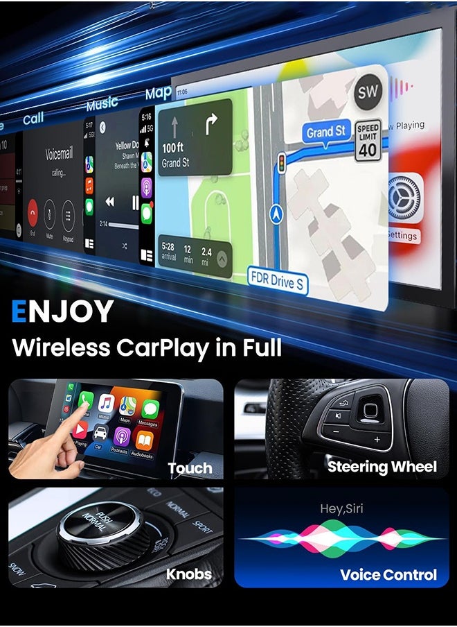 ديقيساند - محول CarPlay اللاسلكي 2025 ترقية CarPlay السلكية إلى تصميم USB اللاسلكي الصغير للسيارات مع مدمج في سلكي Apple CarPlay Plug and Play سهل الاستخدام اتصال سريع مستقر لعب السيارة لـ iPhone - Image 1