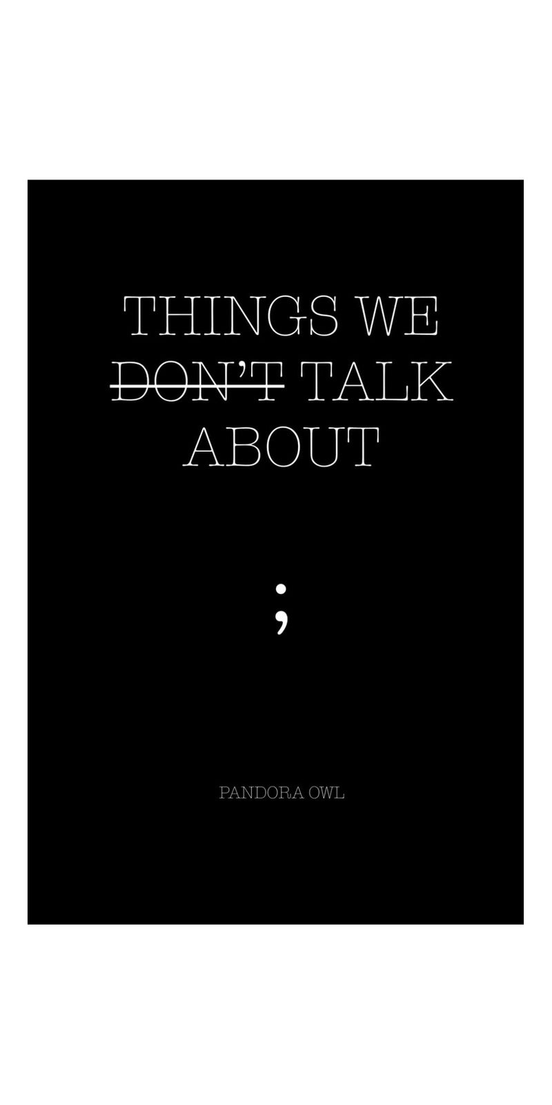 Things We Don't Talk About | Paperback | Published by Independently Published | Contemporary Poetry and Prose Collection