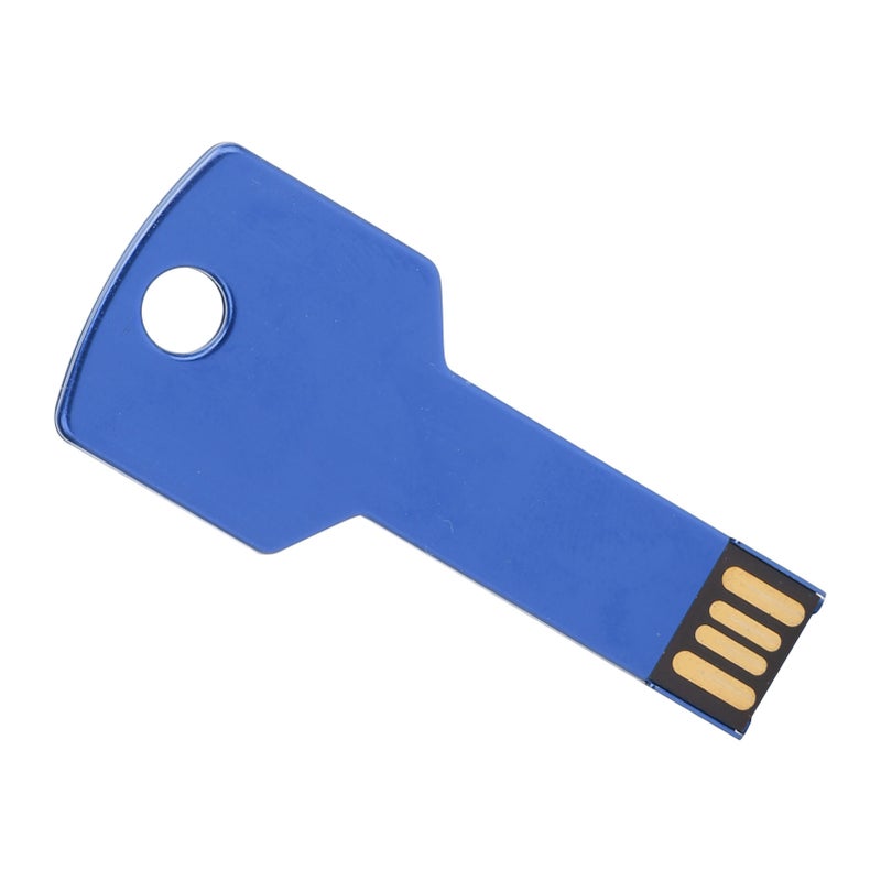 محرك ذاكرة USB أزرق على شكل مفتاح، محرك ذاكرة USB قابل للربط والتشغيل، لاستخدامها في الكمبيوتر والسيارة - سعة 64 جيجا بايت - Image 3