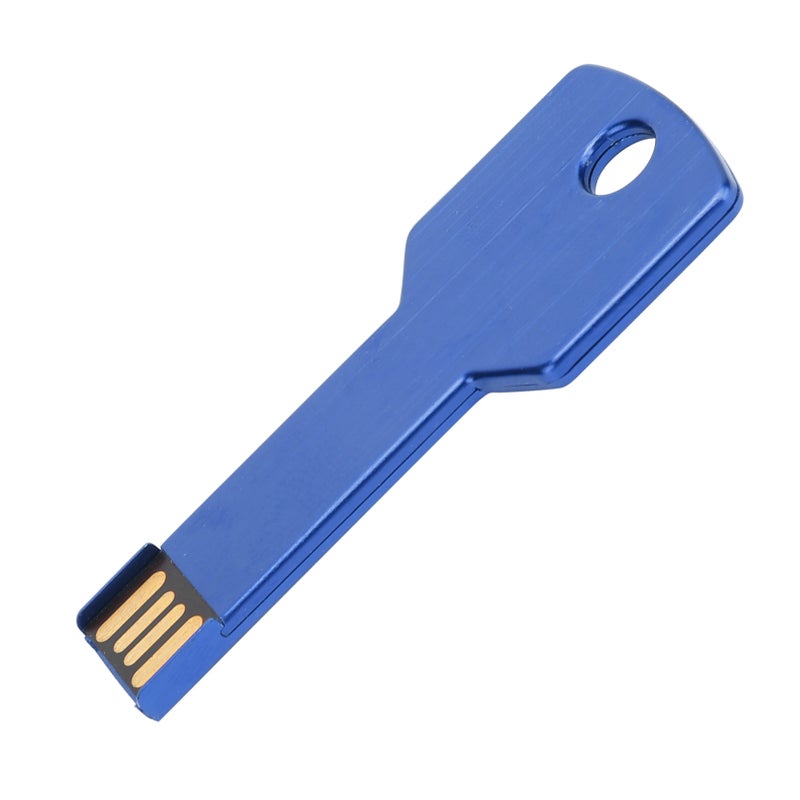 محرك ذاكرة USB أزرق على شكل مفتاح، محرك ذاكرة USB قابل للربط والتشغيل، لاستخدامها في الكمبيوتر والسيارة - سعة 64 جيجا بايت - Image 2