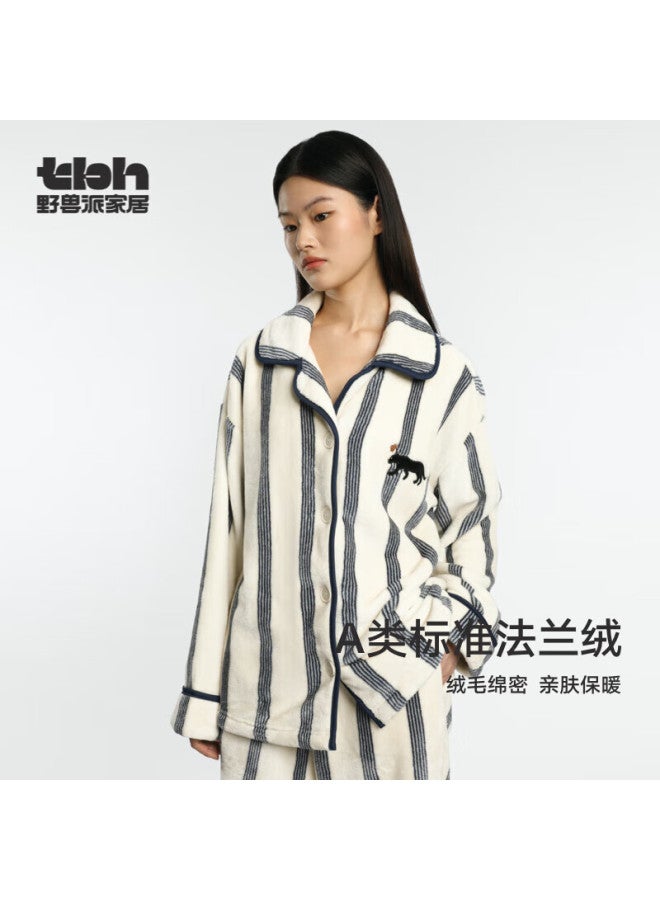Tbh Black Panther Flannel Loungewear Set, Wearable Outside, Winter Couple Pajamas, Uni Home Wear Set M