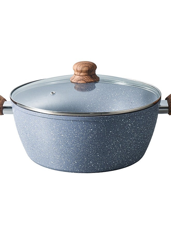 DESSINI Non-stick Coating Cookware Set - Stone Coated - Aluminum Alloy Material - Pot and Pan - Casserole Stockpot Deep Frying Pan Blue - Image 4