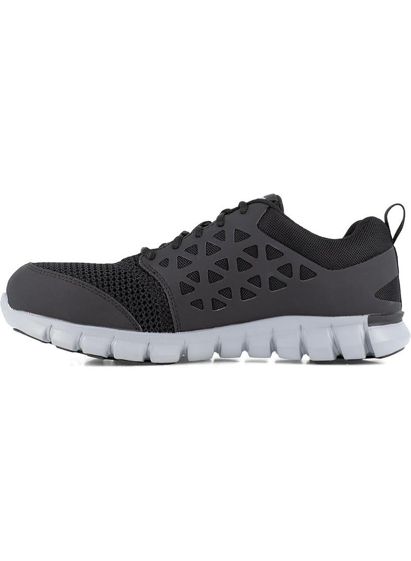 Reebok Work حذاء سلامة خفيف للرجال مقدمة معدنية خفيفة مقاوم للانزلاق مع حماية من المخاطر الكهربائية للعمل الصناعي RB4041 أسود - Image 5
