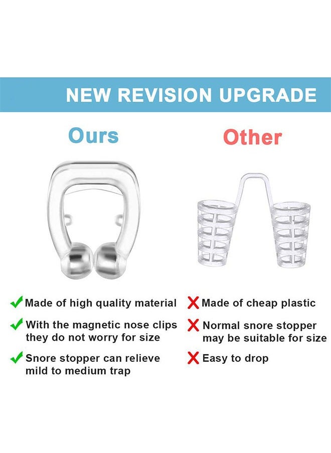 Generic - Anti Snoring Silicone Magnetic Nose Clips 4-Pack, Help Breathe Right and Stop Snoring Devices, Safe and Easy to Clean,That Work for Men & Women Snoring Solution Aid for Quiet Nights - Image 1