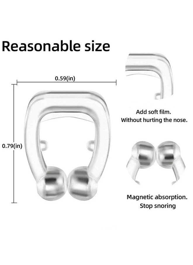 Generic - Anti Snoring Silicone Magnetic Nose Clips 4-Pack, Help Breathe Right and Stop Snoring Devices, Safe and Easy to Clean,That Work for Men & Women Snoring Solution Aid for Quiet Nights - Image 1