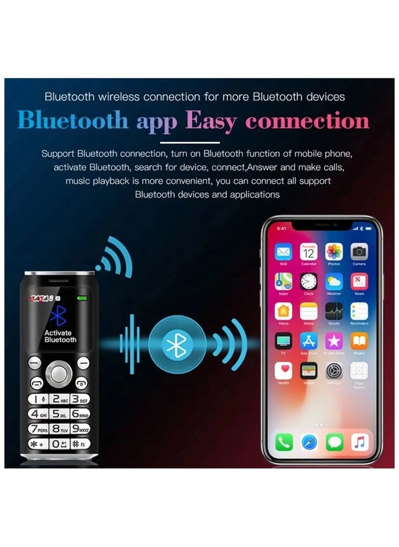 Hope - Mini Mobile Phone – Pocket-Size Dual SIM Cell Phone with 1.0'' Display, Cute & Compact Design, Portable Dialer for Travel & Backup Use -Black - Image 1