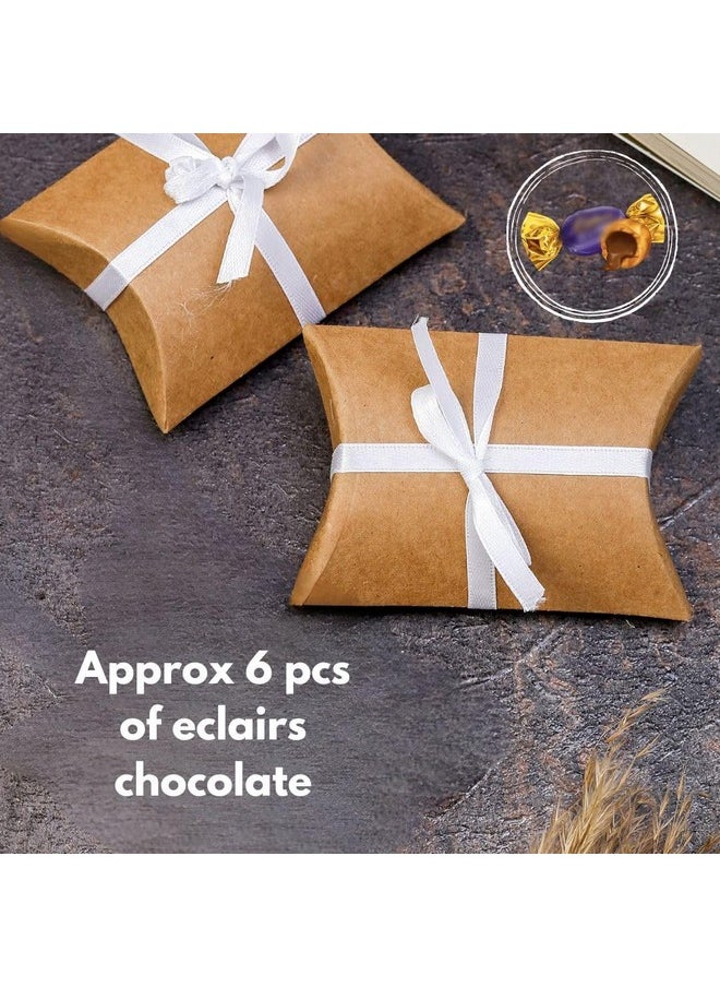 Satyam Kraft SATYAM KRAFT 100 Pcs small mini Decorative Folding Paper Gift Boxes For Gifting, Chocolates, Dryfruits Items - Fancy Decorative packaging In Christmas, wedding, Gift box, Xmas Gift, Function, new year Gift Packing (BROWN) (COLOR 100)  - Image 4