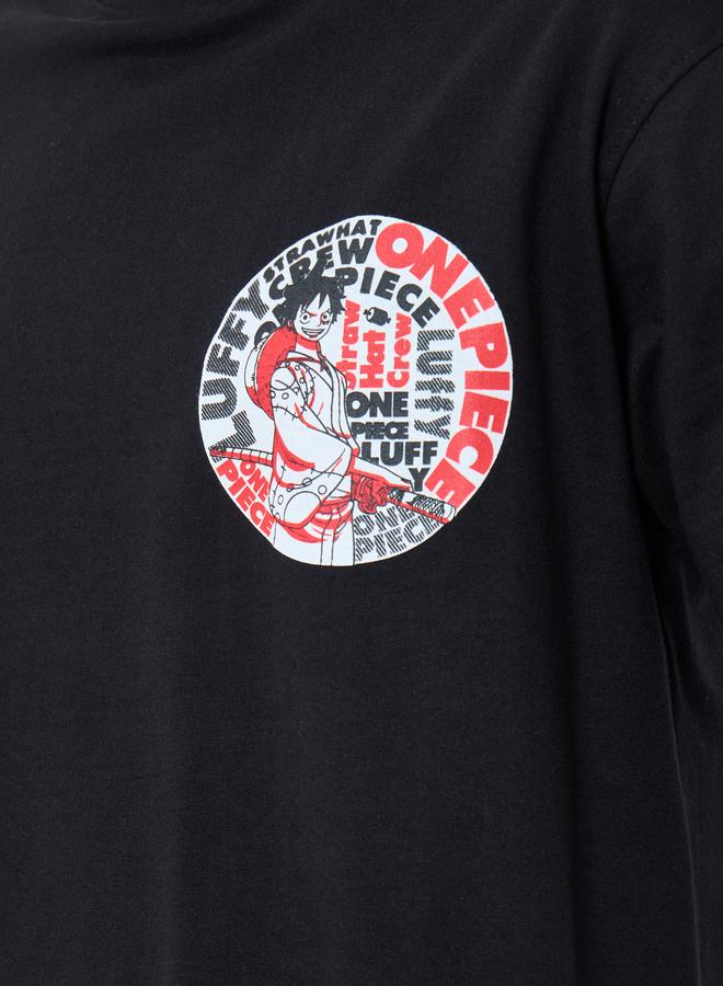 Styli Men Black One Piece Character Print Terry Oversized T-Shirt - Image 4