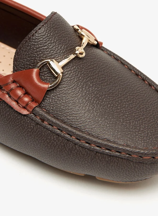 لو كونفورت Women's Metal Accent Slip-On Loafers