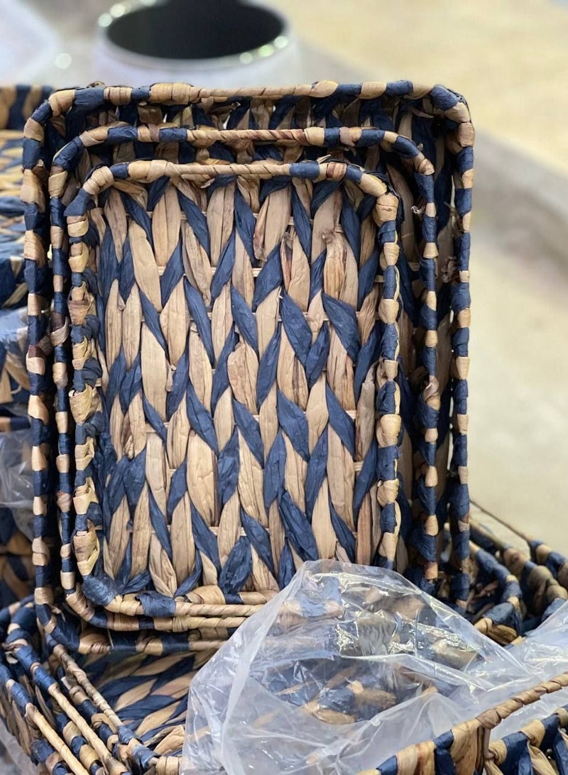 منظمات خوص وكتان - 3 قطع بأحجام مختلفة T - Image 2