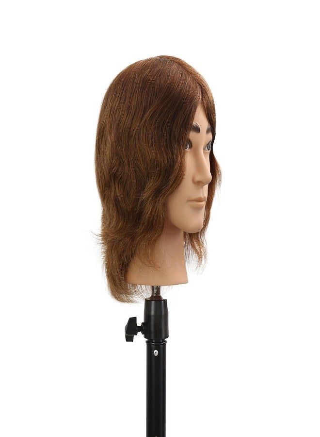 Stancia Barber Mannequin Head Male, Mannequin Head Human Hair for Practicing Haircut, Cosmetology Mannequin Head with 100% Human Hair - Image 2