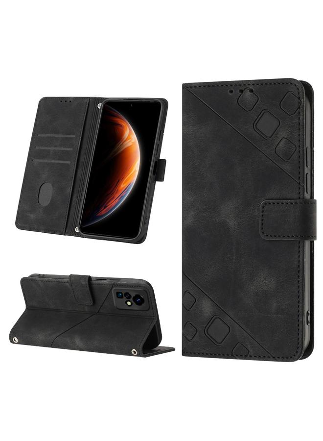 S-TOP Case For Infinix Zero X Neo X6810 Skin-feel Embossed Leather Phone Case - Image 1