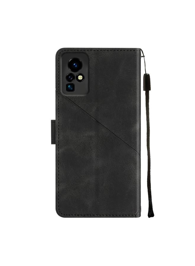 S-TOP Case For Infinix Zero X Neo X6810 Skin-feel Embossed Leather Phone Case - Image 3