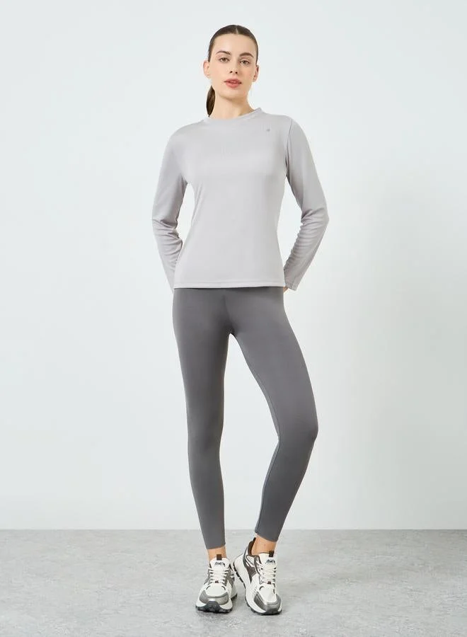 Styli Active Pack of 2 - Logo Long Sleeve Basic Top