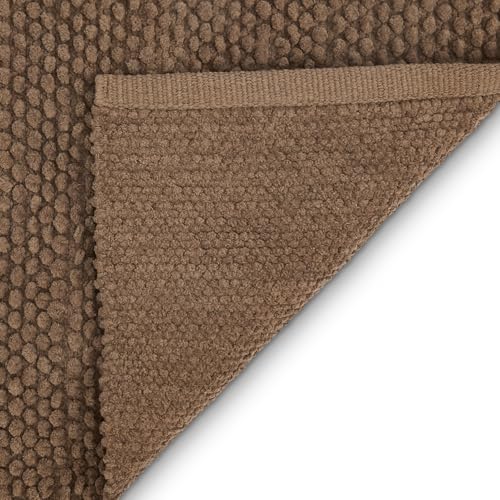 haus & kinder Door Mat Cotton Chenille 1700 GSM | Ultra Soft Absorbent Anti Skid Bath Mat for Bathroom, Entrance & Kitchen | Thick Floor Mat | Brown | 45 x 70 cm - Image 5