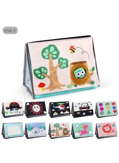 Generic Source Manufacturers 21 0-3 Year Old Baby Cloth Book Animal Tail Cloth Book Early Education Ha Ha Mirror Desk Calendar Cloth Book Toys-color:058-5 Owl Desk Calendar Cloth Book Hahaha Mirror 143G-Specifications:Our Supports Labeling  - Image 1
