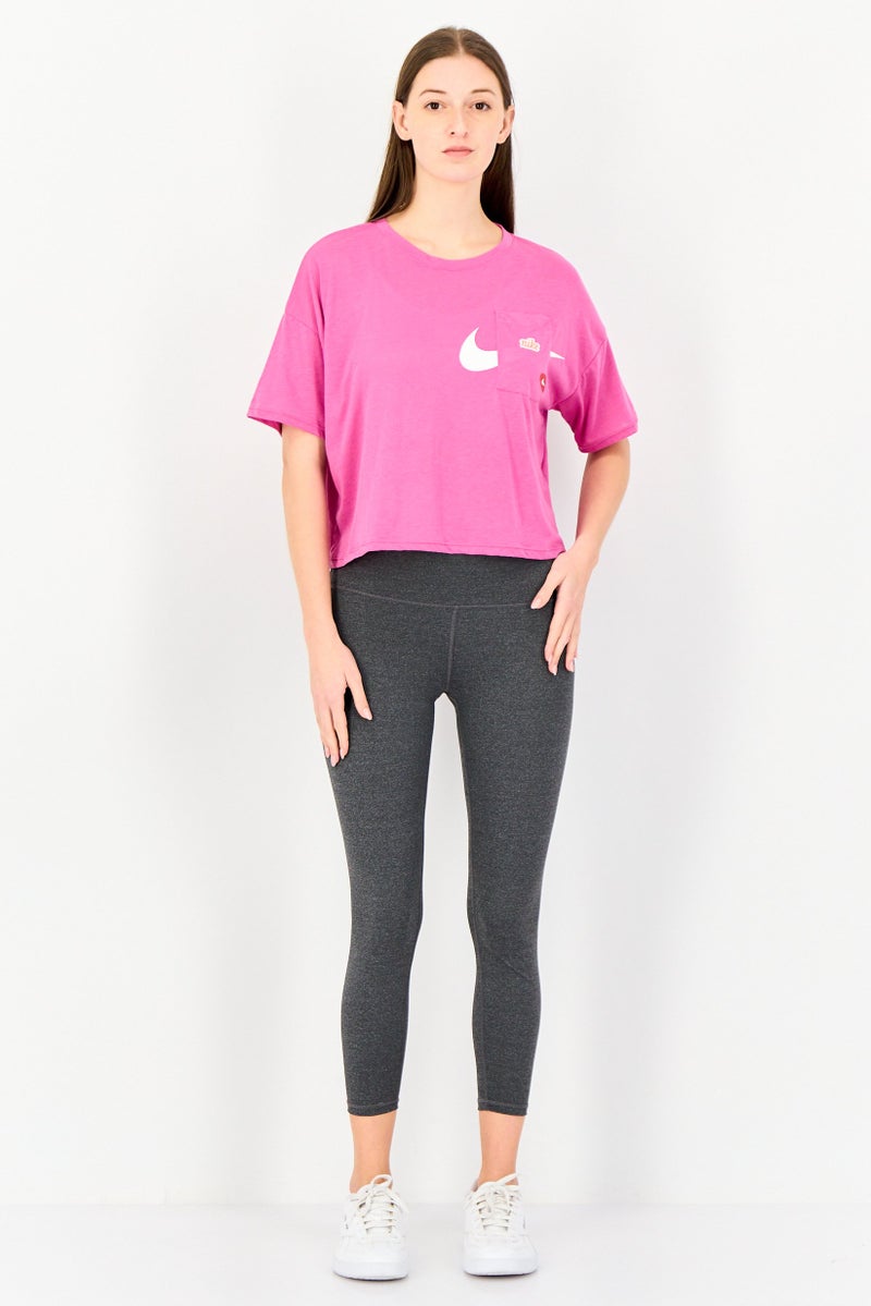 Nike Women Sportswear Fit Short Sleeve Training Top, Lilac - Image 4