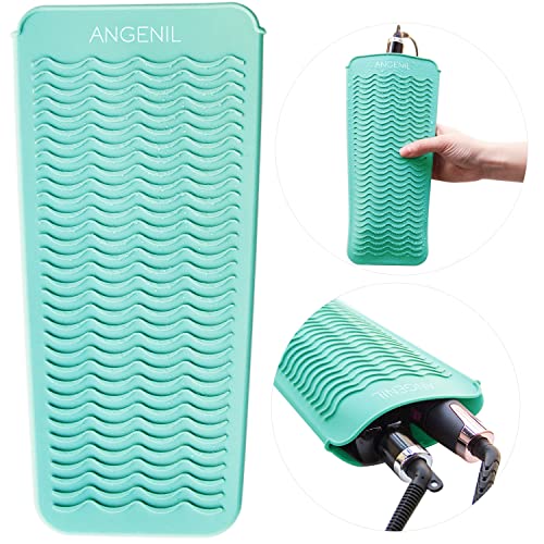 ANGENIL Curling Iron Silicone Mat Heat Resistant for Travel Dual Voltage Flat Iron, Hair Straightener, Rotating Cordless Curling Iron Wand, Wireless Curlers, Crimper Hair Iron, Straightening Iron - Image 5