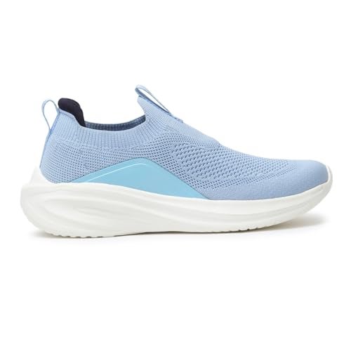 YOHO Knitted Slip-Ons for Women |Lightweight, Stylish, Breathable Casual Loafer Shoes |Extra Soft Insole & Shock Absorbing for Walking Without Lace Ladies SOS-112 | Light Blue - UK 6 - Image 4